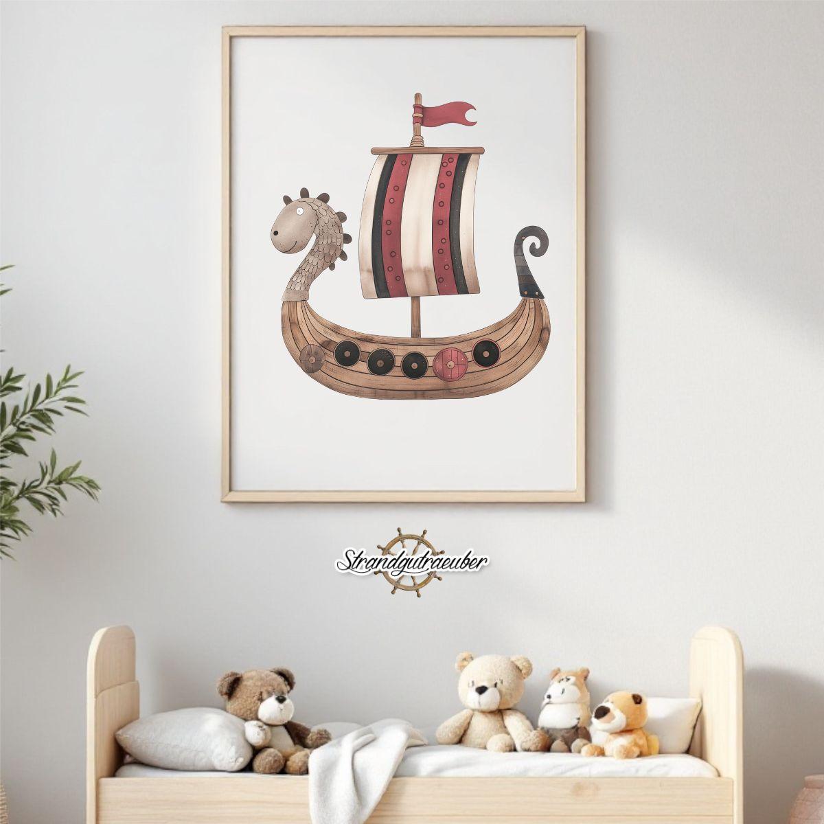 Buegelbild Wikingerboot Buegelbild Wikingerboot
